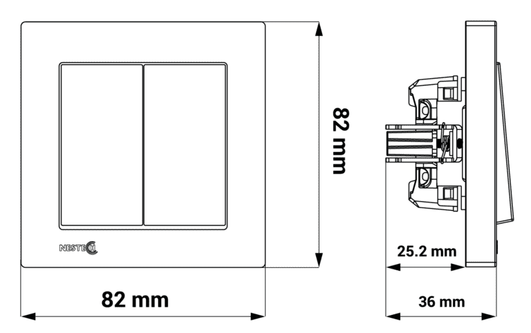 2 gang single evidente frame final