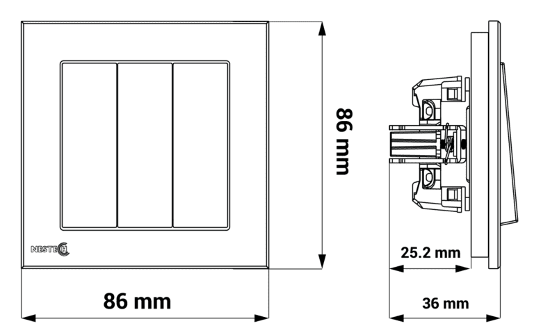 3 gang single evidente frame final