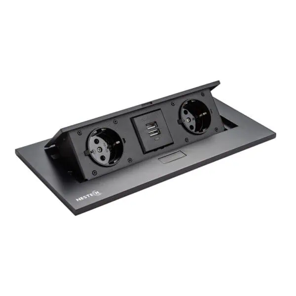 پریز رو میزی (دسکتاپ سوکت) 2 پریز برق + 2 شارژر USB نِستِک 04